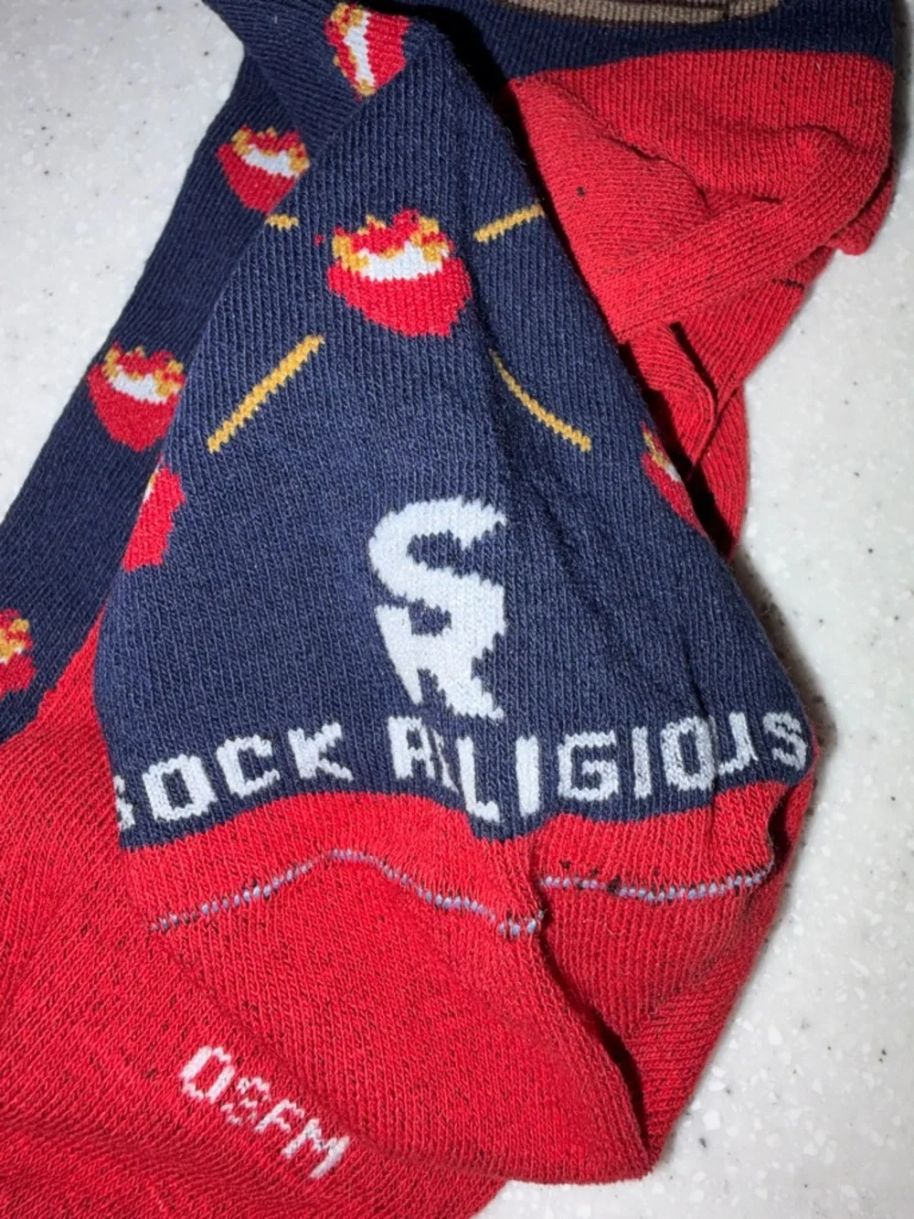 NWT Sock Religious St. Augustine Unisex Novelty Crew Socks w.  Religious Motif.